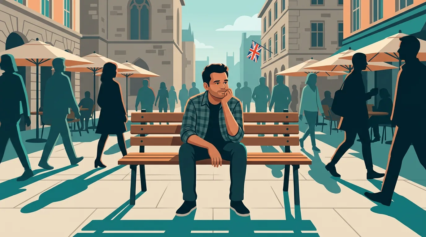 Illustration of a student facing the gap between expectation and reality